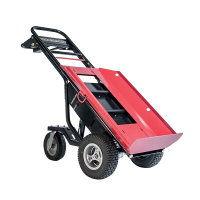 Motorized Hand Truck - Pneumatic Tires and Cylinder-Inflatable Plate