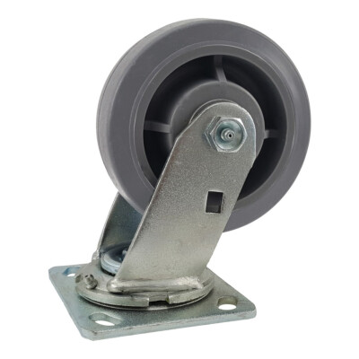 5 in. thermoplastic rubber caster, flat tread, swivel