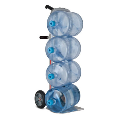 Trayless Four Bottle Water Hand Truck - with Water Bottles