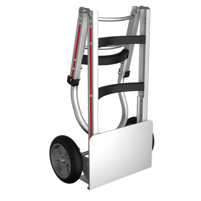 Curved-Back Folding Hand Truck Folded