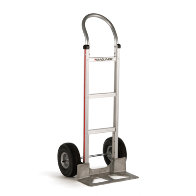 500 lb. capacity hand truck has straight back frame