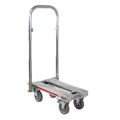 Collapsible Platform Truck, short deck, tall handle